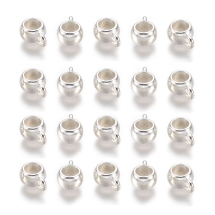 Бейл Бижутерный сплав, Тибетский Стиль, Рондель, Цвет: Серебро, Размер: 8х5мм, Отверстие 2мм и 3.5мм, (УТ000006693)