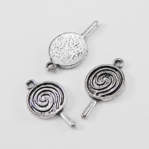 Кулон Леденец, Металл, Цвет: Античное Серебро, Размер: 28х15х2мм, Отверстие 2мм, (УТ000006699)