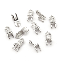 Кулон Стул, Металл, Цвет: Античное Серебро, Размер: 20х7х6мм, (УТ000007374)