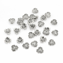 Шапочки для Бусин Металеві, Трикутні, Колір: Античне Срібло, Розмір: 11х2.5мм, Отвір 1.5мм, (БА000001206)