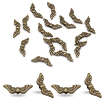 Бусины Крылья, Металл, Цвет: Бронза, Размер: 16х5х3мм, Отв-тие 1.5мм, (УТ000007639)