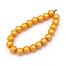Жемчуг Бусины Стеклянные, Матовые, Круглые, Цвет: Оранжевый, Диаметр: 8мм, Отв. 1мм, около 105шт/84см/нить, (УТ000007848)