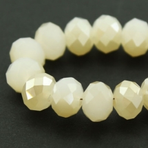 Бусины Гальваника Стекло, под Нефрит, Полупокрытие, Граненые, Рондель, Зеленый Лайт, 8х5мм, Отв. 1мм, около 72шт/36см/нить (УТ000007862)