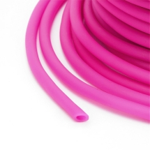 Шнур Резиновый Синтетический Полый, Цвет: Малиновый, Размер: 2мм, Отверстие: 1мм, (УТ000008154)