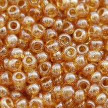 Бисер 16070 Чешский Preciosa 10/0, Прозрачный блестящий TS, Коричневый, Круглый, (УТ0001837)