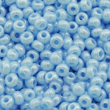 Бісер 68000 Чеський Preciosa 10/0, Непрозорий Райдужний OL, Блакитний, Круглий, (УТ0001841)