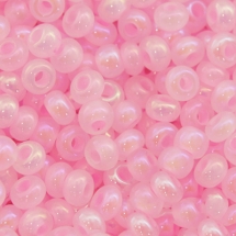Бисер 57573 Чешский Preciosa 10/0, Прозрачный радужный TR, Розовый, Круглый, (УТ0001843)