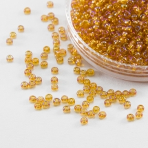 Бисер 11050 Чешский Preciosa 10/0, Прозрачный радужный TR, Коричневый, Круглый, (УТ0001851)