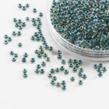 Бісер 11022 Чеський Preciosa 10/0, Прозорий райдужний TR, Бірюзовий, Круглий, (УТ0001852)