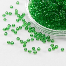 Бисер 50100 Чешский Preciosa 10/0, Прозрачный NT, Зеленый, Круглый, (УТ0001858)