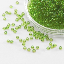 Бисер 50220 Чешский Preciosa 10/0, Прозрачный NT, Салатовый, Круглый, (УТ0001859)