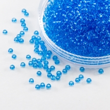 Бисер 60030 Чешский Preciosa 10/0, Прозрачный NT, Синий, Круглый, (УТ0001860)