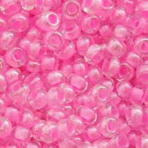 Бисер 38124 Чешский Preciosa 10/0, Прозрачный Окраска из Середины CTC, Розовый, Круглый, (УТ0001867)