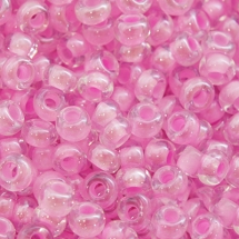 Бисер 38126 Чешский Preciosa 10/0, Прозрачный Окраска из Середины CTC, Розовый, Круглый, (УТ0001868)