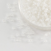 Бисер 38102 Чешский Preciosa 10/0, Прозрачный Окраска из Середины CTC, Белый, Круглый, (УТ0001871)