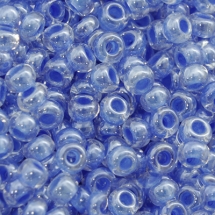 Бісер 38136 Чеський Preciosa 10/0, Прозорий Забарвлення з Середини CTC, Блакитний, Круглий, (УТ0001872)