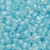 Бисер 38132 Чешский Preciosa 10/0, Прозрачный Окраска из Середины CTC, Голубой, Круглый, (УТ0001873)