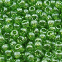 Бисер 56430 Чешский Preciosa 10/0, Прозрачный блестящий TS, Зеленый, Круглый, (УТ0001889)