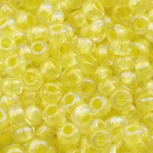 Бисер 58586 Чешский Preciosa 10/0, Прозрачный радужный TR, Желтый, Круглый, (УТ0001891)