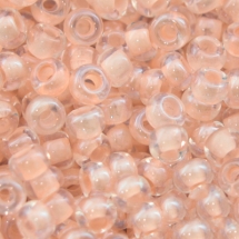 Бисер 38187 Чешский Preciosa 10/0, Прозрачный Окраска из Середины CTC, Персиковый, Круглый, (УТ0001898)