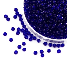 Бісер 30100 Чеський Preciosa 10/0, Прозорий NT, Синій, Круглий, (УТ0001923)