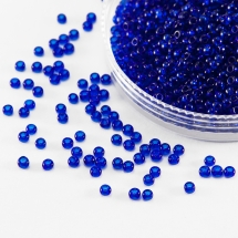 Бисер 30050 Чешский Preciosa 10/0, Прозрачный NT, Синий, Круглый, (УТ0001924)