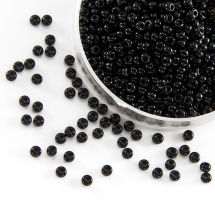 Бисер 23980 Чешский Preciosa 10/0, Естественный Непрозрачный NO, Черный, Круглый, (УТ0001928)