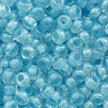 Бисер 38163 Чешский Preciosa 10/0, Прозрачный Окраска из Середины CTC, Голубой, Круглый, (УТ0001931)