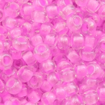 Бисер 38175 Чешский Preciosa 10/0, Прозрачный Окраска из Середины CTC, Розовый, Круглый, (УТ0001938)