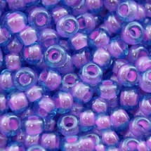 Бисер 61016 Чешский Preciosa 10/0, Прозрачный радужный TR, Фиолетовый, Круглый, (УТ0001946)