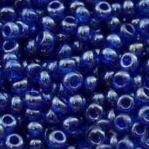 Бисер 66300 Чешский Preciosa 10/0, Прозрачный блестящий TS, Синий, Круглый, (УТ0001948)