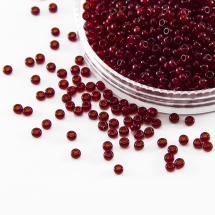 Бисер 90120 Чешский Preciosa 10/0, Прозрачный NT, Красный, Круглый, (УТ0001966)