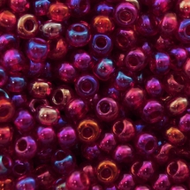 Бисер 91070 Чешский Preciosa 10/0, Прозрачный радужный TR, Красный, Круглый, (УТ0001970)