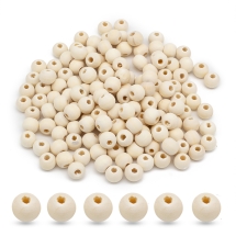 Бусины Деревянные Круглые, Цвет: Светло-бежевый, Размер: 10мм, Отв-тие 4мм, около 140шт/50г, (УТ0001986)