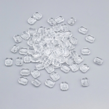Намистини Акрилові Грановані, Прямокутні, Колір: Безбарвний, Розмір: 12х10мм, Товщина 6мм, Отвір 1мм, близько 88шт / 50г, (УТ0002042)