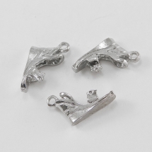 Кулон Туфелька, Металл, Цвет: Платина, Размер: 20х14х5мм, Отверстие 2мм, (УТ0002296)