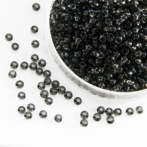 Бисер 40010 Чешский Preciosa 10/0, Прозрачный NT, Черный, Круглый, (УТ0002347)