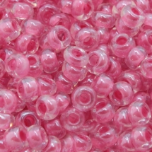 Бисер 38698 Чешский Preciosa 10/0, Прозрачный Окраска из Середины CTC, Розовый, Круглый, (УТ0002350)