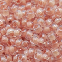 Бисер 38687 Чешский Preciosa 10/0, Прозрачный Окраска из Середины CTC, Персиковый, Круглый, (УТ0002351)