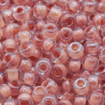Бісер 38689 Чеський Preciosa 10/0, Прозорий Забарвлення з Середини CTC, Персиковий, Круглий, (УТ0002352)
