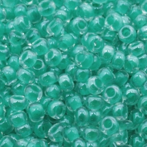 Бісер 38658 Чеський Preciosa 10/0, Прозорий Забарвлення з Середини CTC, Зелений, Круглий, (УТ0002353)