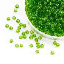 Бісер 50430 Чеський Preciosa 10/0, Прозорий NT, Зелений, Круглий, (УТ0002354)