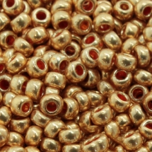 Бісер 18583 Чеський Preciosa 10/0, Солгель Металік CSM, Золотий, Круглий, (УТ0002356)