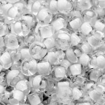 Бисер 38302 Чешский Preciosa 10/0, Прозрачный Окраска из Середины CTC, Белый, Круглый, (УТ0002358)