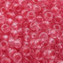 Бисер 38998 Чешский Preciosa 10/0, Прозрачный Окраска из Середины CTC, Розовый, Круглый, (УТ0002361)