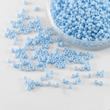 Бисер 63000 Чешский Preciosa 10/0, Естественный Непрозрачный NO, Голубой, Круглый, (УТ0002362)