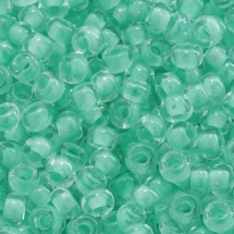 Бисер 38653 Чешский Preciosa 10/0, Прозрачный Окраска из Середины CTC, Зеленый, Круглый, (УТ0002449)
