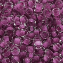Бісер 38327 Чеський Preciosa 10/0, Прозорий Забарвлення з Середини CTC, Бузковий, Круглий, (УТ0002454)