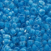 Бісер 38165 Чеський Preciosa 10/0, Прозорий Забарвлення з Середини CTC, Синій, Круглий, (УТ0002461)
