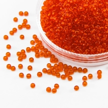 Бисер 90030 Чешский Preciosa 10/0, Прозрачный NT, Красный, Круглый, (УТ0002462)